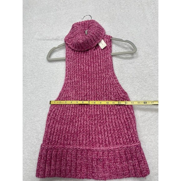 Anthropologie Pilcro Sweater Turtleneck Pink Ribbed Preppy Retro Boho Medium NWT - Picture 4 of 8